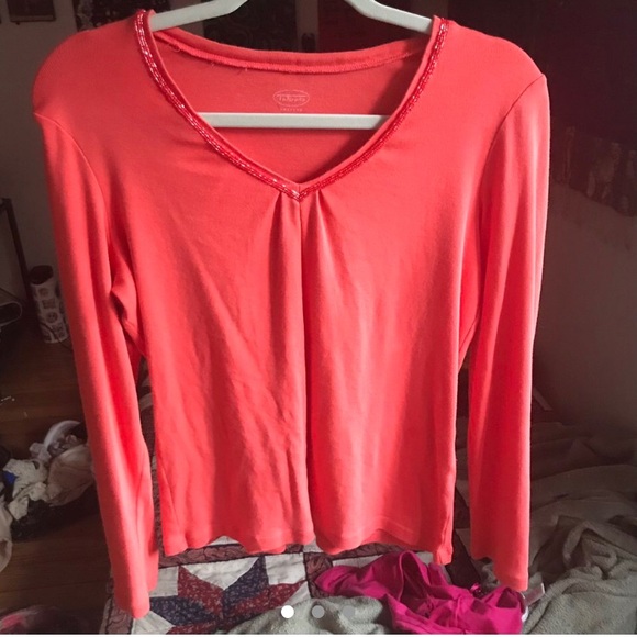 Coral long sleeve slim fitting long sleeve top - Picture 2 of 3